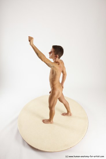 Nude Man White Standing poses - ALL Athletic Short Brown Standing poses - simple Multi angles poses Realistic