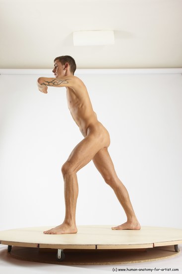 Nude Man White Standing poses - ALL Athletic Short Brown Standing poses - simple Multi angles poses Realistic