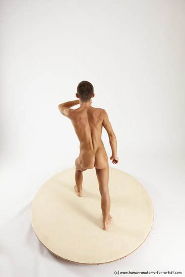 Nude Man White Standing poses - ALL Athletic Short Brown Standing poses - simple Multi angles poses Realistic