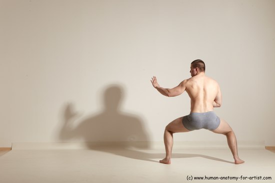 Underwear Martial art Man White Standing poses - ALL Athletic Short Brown Standing poses - simple Dynamic poses Academic