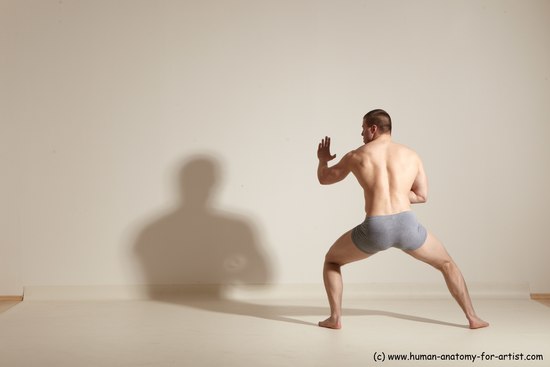 Underwear Martial art Man White Standing poses - ALL Athletic Short Brown Standing poses - simple Dynamic poses Academic