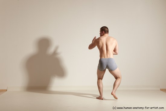 Underwear Martial art Man White Standing poses - ALL Athletic Short Brown Standing poses - simple Dynamic poses Academic