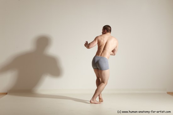 Underwear Martial art Man White Standing poses - ALL Athletic Short Brown Standing poses - simple Dynamic poses Academic