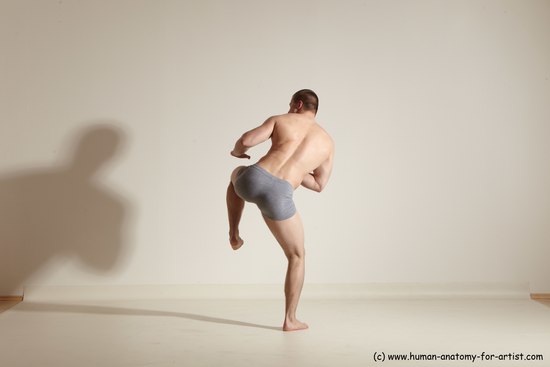 Underwear Martial art Man White Standing poses - ALL Athletic Short Brown Standing poses - simple Dynamic poses Academic