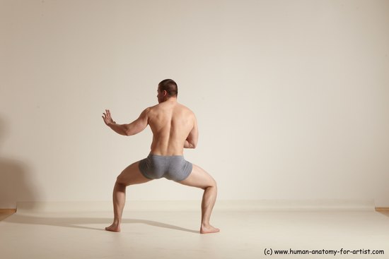 Underwear Martial art Man White Standing poses - ALL Athletic Short Brown Standing poses - simple Dynamic poses Academic