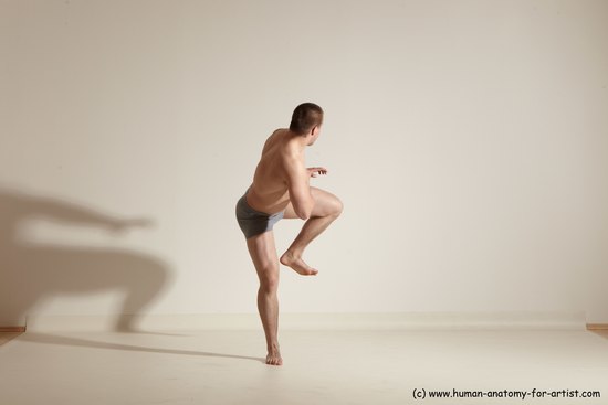 Underwear Martial art Man White Standing poses - ALL Athletic Short Brown Standing poses - simple Dynamic poses Academic