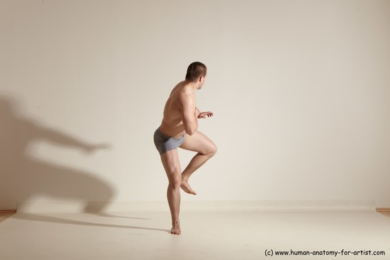 Underwear Martial art Man White Standing poses - ALL Athletic Short Brown Standing poses - simple Dynamic poses Academic