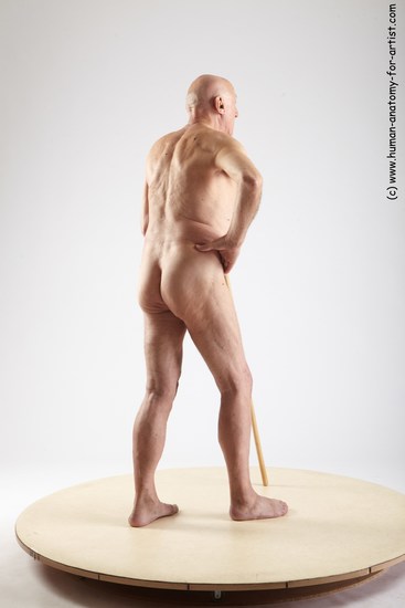 and more Nude Man White Standing poses - ALL Slim Bald Grey Standing poses - simple Realistic