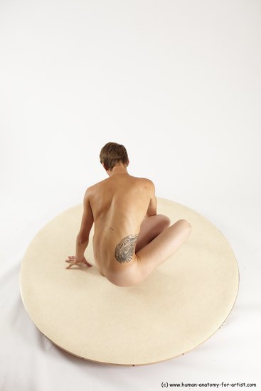 Nude Man White Sitting poses - simple Slim Short Brown Sitting poses - ALL Multi angles poses Realistic