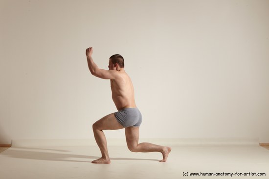 Underwear Martial art Man White Standing poses - ALL Athletic Short Brown Standing poses - simple Dynamic poses Academic