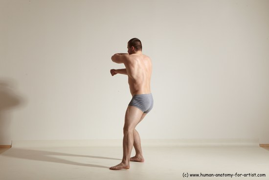 Underwear Martial art Man White Standing poses - ALL Athletic Short Brown Standing poses - simple Dynamic poses Academic