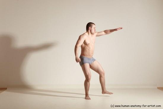 Underwear Martial art Man White Standing poses - ALL Athletic Short Brown Standing poses - simple Dynamic poses Academic