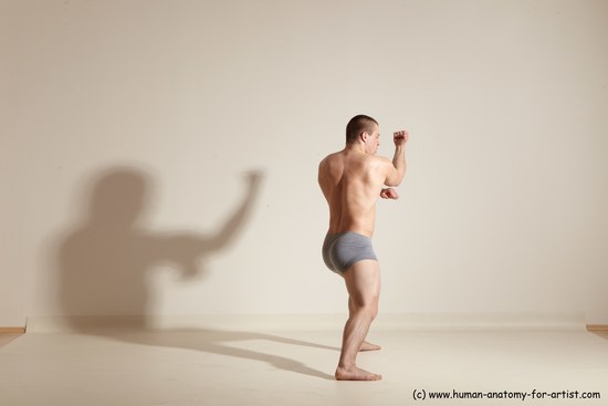 Underwear Martial art Man White Standing poses - ALL Athletic Short Brown Standing poses - simple Dynamic poses Academic