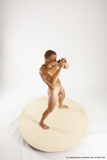 Nude Fighting Man White Standing poses - ALL Slim Short Brown Standing poses - simple Multi angles poses Realistic