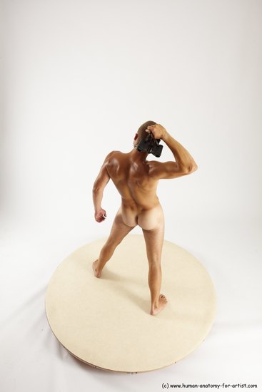 Nude Fighting Man White Standing poses - ALL Slim Short Brown Standing poses - simple Multi angles poses Realistic