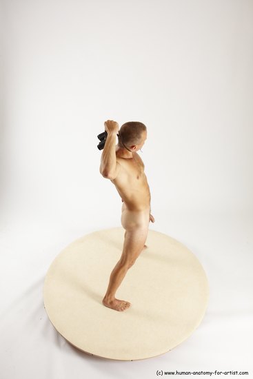 Nude Fighting Man White Standing poses - ALL Slim Short Brown Standing poses - simple Multi angles poses Realistic