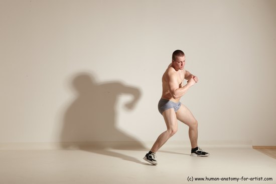 Underwear Martial art Man White Standing poses - ALL Athletic Short Brown Standing poses - simple Dynamic poses Academic