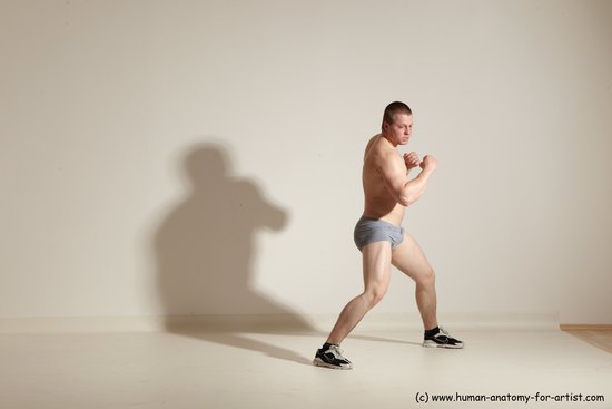 Underwear Martial art Man White Standing poses - ALL Athletic Short Brown Standing poses - simple Dynamic poses Academic