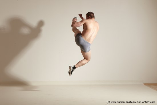 Underwear Martial art Man White Standing poses - ALL Athletic Short Brown Standing poses - simple Dynamic poses Academic