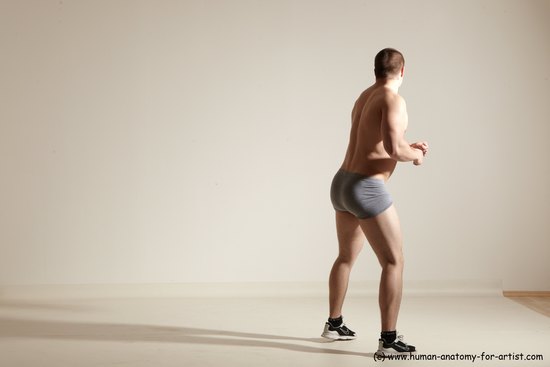 Underwear Martial art Man White Standing poses - ALL Athletic Short Brown Standing poses - simple Dynamic poses Academic