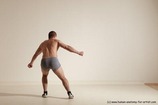 Underwear Martial art Man White Standing poses - ALL Athletic Short Brown Standing poses - simple Dynamic poses Academic