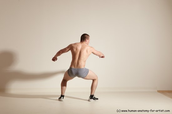 Underwear Martial art Man White Standing poses - ALL Athletic Short Brown Standing poses - simple Dynamic poses Academic