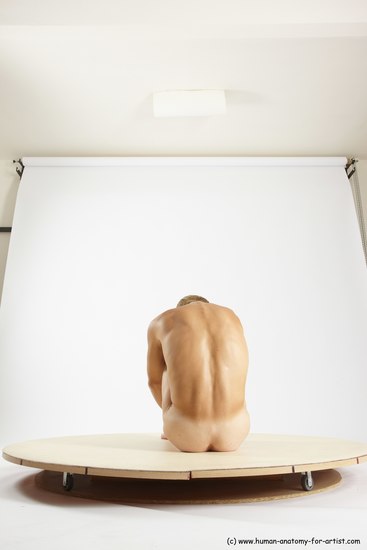 Nude Man White Sitting poses - simple Slim Short Brown Sitting poses - ALL Multi angles poses Realistic