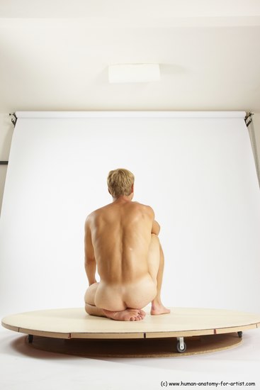 Nude Man White Sitting poses - simple Slim Short Brown Sitting poses - ALL Multi angles poses Realistic