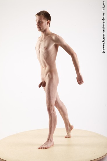 Nude Man White Standing poses - ALL Slim Short Brown Standing poses - simple Realistic