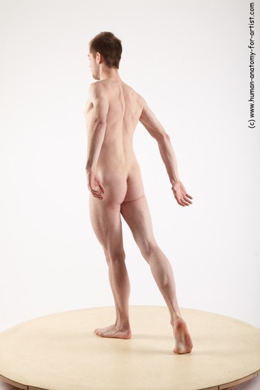 Nude Man White Standing poses - ALL Slim Short Brown Standing poses - simple Realistic