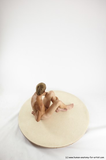 Nude Man White Sitting poses - simple Athletic Short Brown Sitting poses - ALL Multi angles poses Realistic