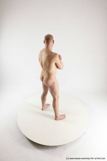 Man White Standing poses - ALL Slim Bald Standing poses - simple Multi angles poses Academic