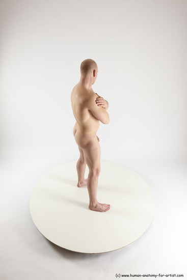 Man White Standing poses - ALL Slim Bald Standing poses - simple Multi angles poses Academic