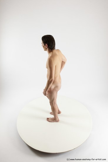 Nude Man White Standing poses - ALL Slim Short Brown Standing poses - simple Multi angles poses Realistic