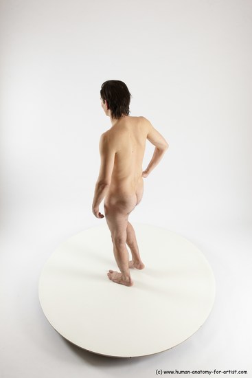 Nude Man White Standing poses - ALL Slim Short Brown Standing poses - simple Multi angles poses Realistic