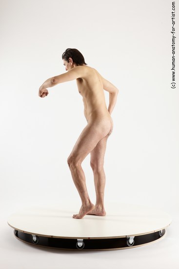 Nude Man White Standing poses - ALL Slim Short Brown Standing poses - simple Multi angles poses Realistic