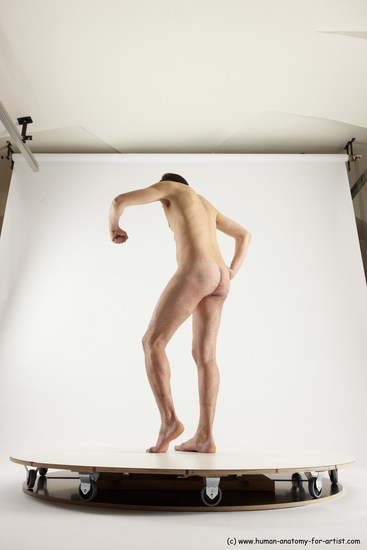 Nude Man White Standing poses - ALL Slim Short Brown Standing poses - simple Multi angles poses Realistic