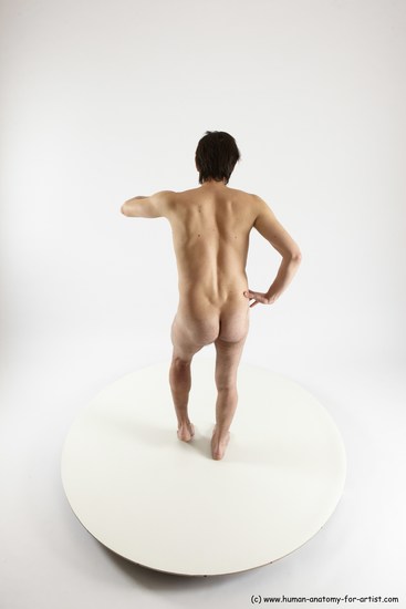 Nude Man White Standing poses - ALL Slim Short Brown Standing poses - simple Multi angles poses Realistic