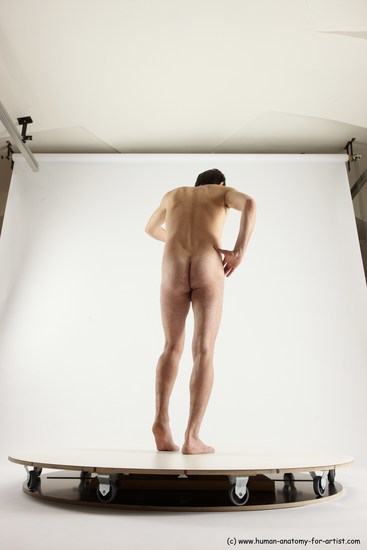 Nude Man White Standing poses - ALL Slim Short Brown Standing poses - simple Multi angles poses Realistic