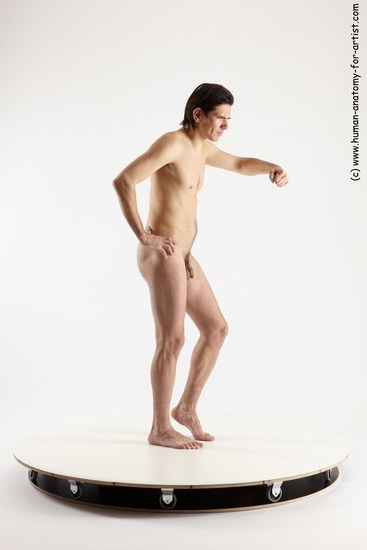 Nude Man White Standing poses - ALL Slim Short Brown Standing poses - simple Multi angles poses Realistic