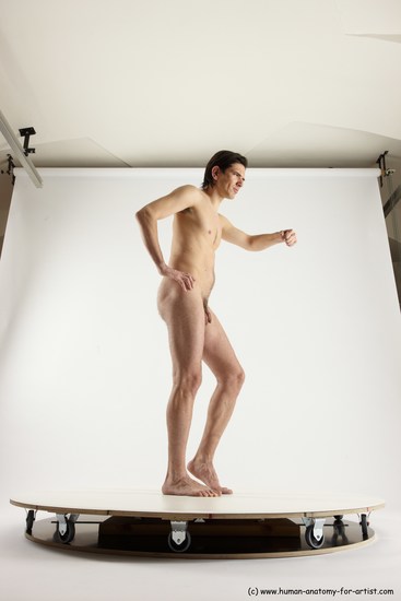 Nude Man White Standing poses - ALL Slim Short Brown Standing poses - simple Multi angles poses Realistic