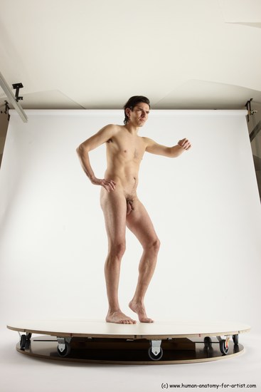 Nude Man White Standing poses - ALL Slim Short Brown Standing poses - simple Multi angles poses Realistic