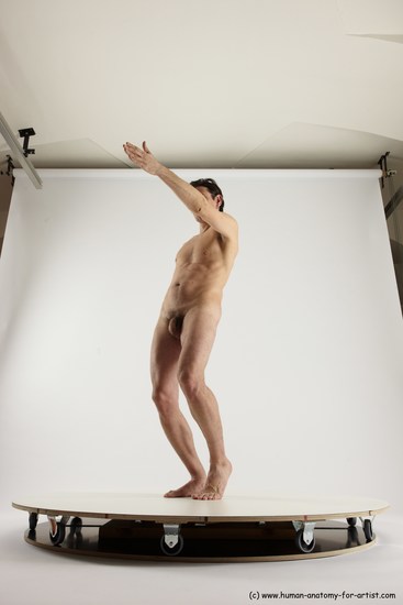 Nude Man White Standing poses - ALL Slim Short Brown Standing poses - simple Multi angles poses Realistic