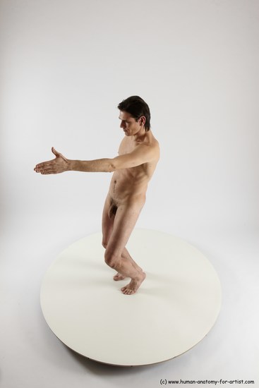 Nude Man White Standing poses - ALL Slim Short Brown Standing poses - simple Multi angles poses Realistic