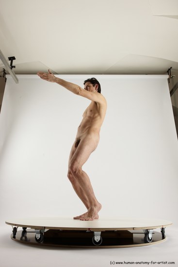 Nude Man White Standing poses - ALL Slim Short Brown Standing poses - simple Multi angles poses Realistic