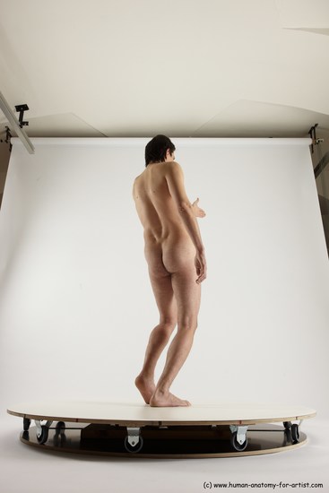 Nude Man White Standing poses - ALL Slim Short Brown Standing poses - simple Multi angles poses Realistic