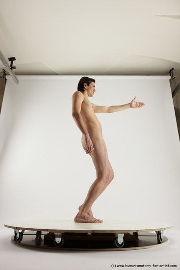 Nude Man White Standing poses - ALL Slim Short Brown Standing poses - simple Multi angles poses Realistic