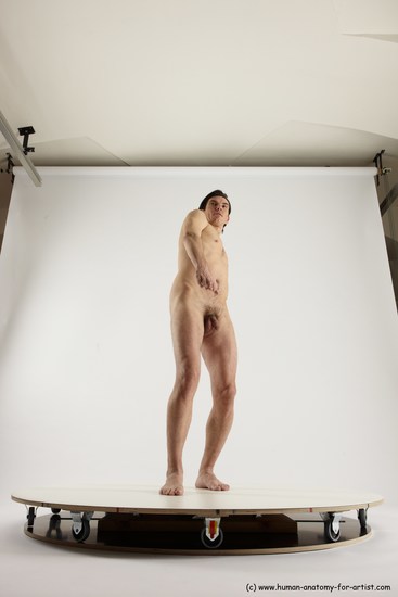 Nude Man White Standing poses - ALL Slim Short Brown Standing poses - simple Multi angles poses Realistic