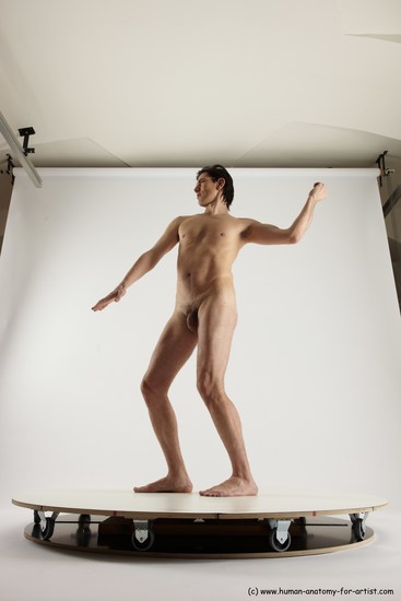 Nude Man White Standing poses - ALL Slim Short Brown Standing poses - simple Multi angles poses Realistic