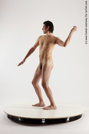 Nude Man White Standing poses - ALL Slim Short Brown Standing poses - simple Multi angles poses Realistic